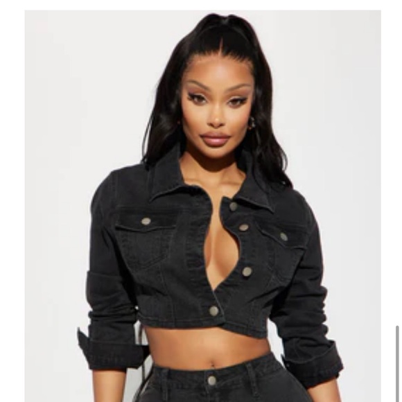 Non Disclosure Stretch Denim Jacket & Straight Leg Jeans - Black Wash - Picture 2 of 3